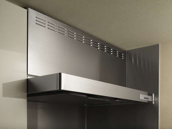 Kitchen.  [Filter-less range hood] A beautiful texture and refined design in the simple, Produce a stylish look to the kitchen. High intake efficiency, Care is also easy filter-less type. Also it comes with a remote control for convenient operation.