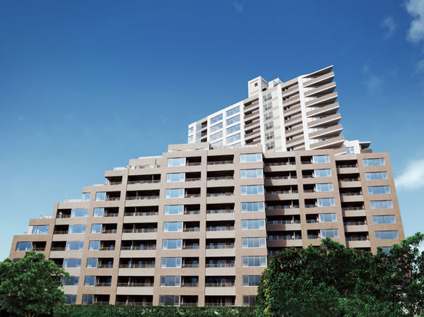 Buildings and facilities. "Tower side" is light feeling is impressive beige tiled, Day good south-facing dwelling unit are lined up "residence side" is tiled of heavy texture of the earth color, Stylish design will attract the eye.