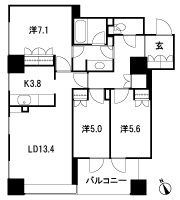 Floor: 3LDK, occupied area: 81.27 sq m, Price: 115 million yen, currently on sale