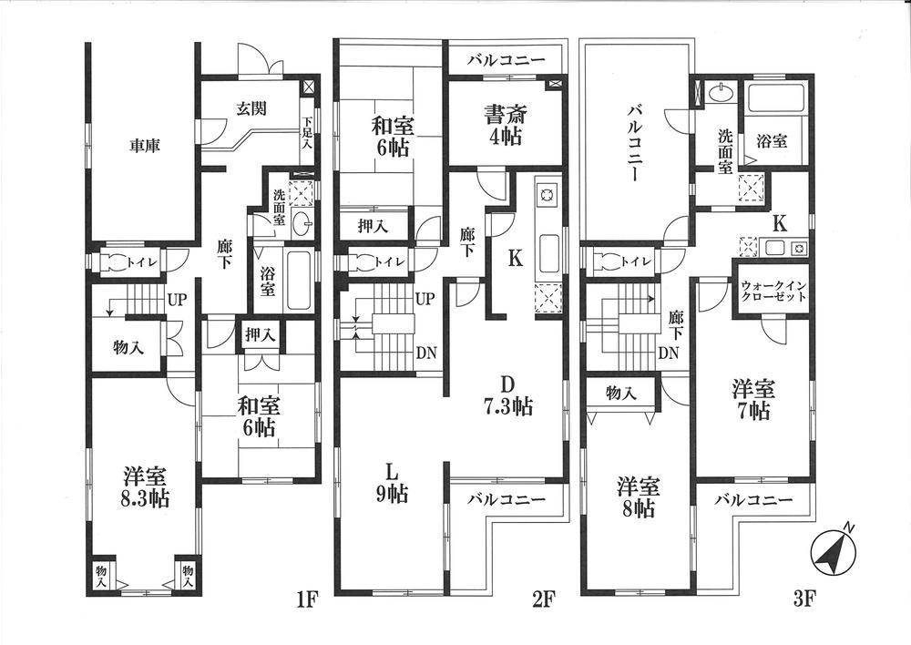 Floor plan. 94,800,000 yen, 6LDK + S (storeroom), Land area 122.86 sq m , Building area 186.92 sq m floor plan