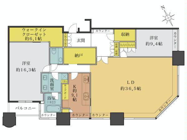 Floor plan. 2LDK + S (storeroom), Price 296 million yen, Footprint 169.33 sq m , Balcony area 5.04 sq m