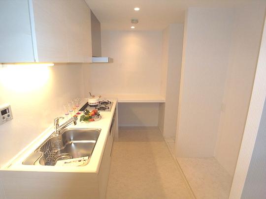 Kitchen. Kitchen from another direction There is a Laundry Area, It has become a trouble considering the flow line