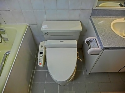 Toilet. Warm water washing toilet seat