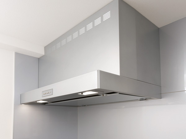 Kitchen.  [Range food] To produce beautiful interior of the kitchen space, We have adopted a range hood of sharp Square design. (Same specifications)