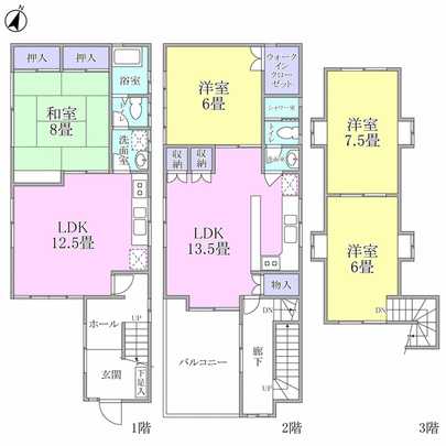 Floor plan. Possible is also a two-family house.