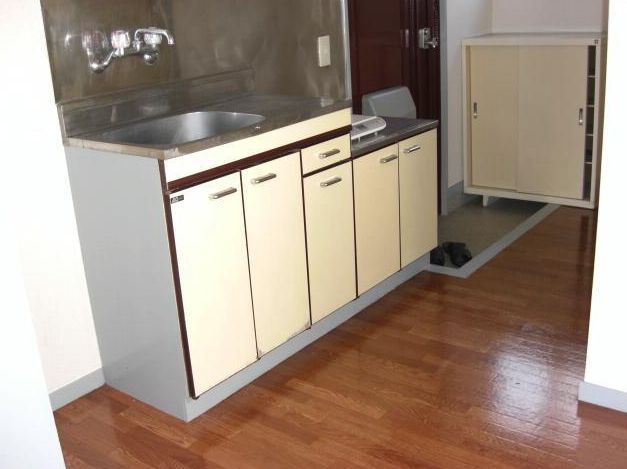 Kitchen. Two-burner gas stove can be installed in the kitchen