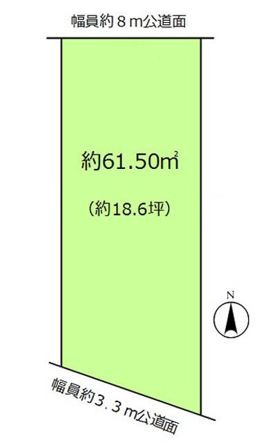 Compartment figure. Land price 78 million yen, Land area 61.5 sq m