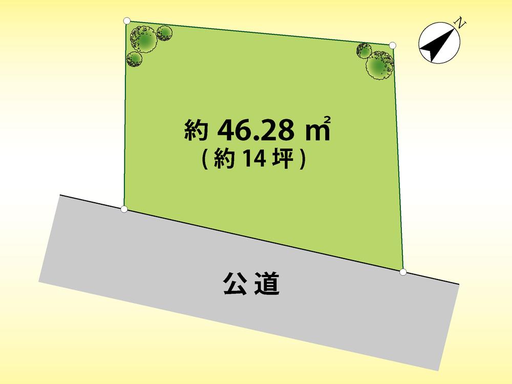 Compartment figure. Land price 39,800,000 yen, Land area 46.28 sq m
