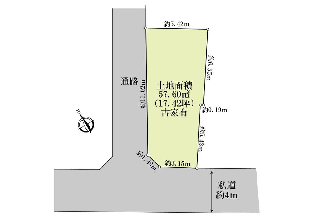 Compartment figure. Land price 79,800,000 yen, Land area 57.6 sq m