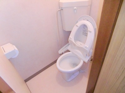 Toilet. Large private toilet space