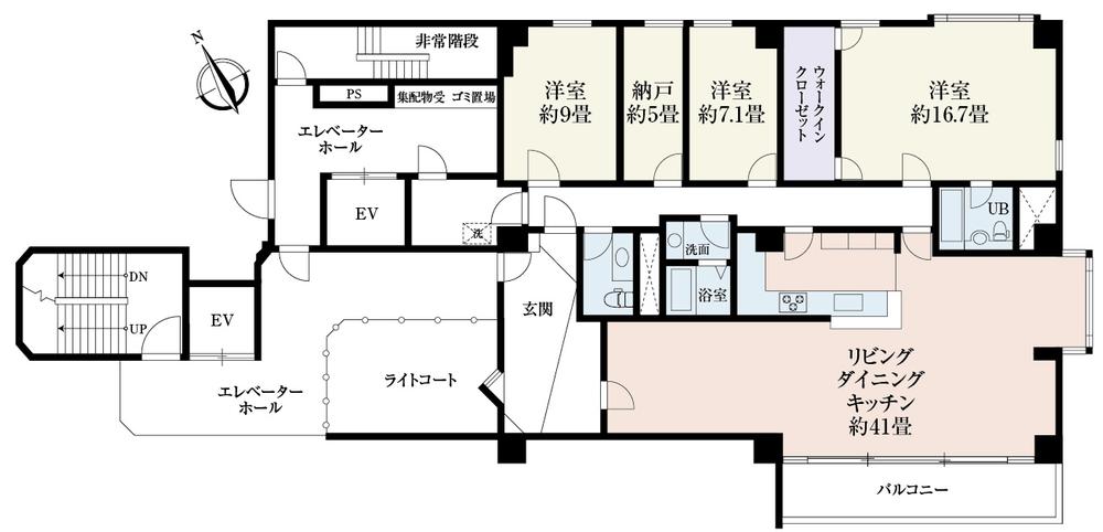Floor plan. 3LDK + S (storeroom), Price 148 million yen, Footprint 195.42 sq m , Mato with a balcony area 9.27 sq m room