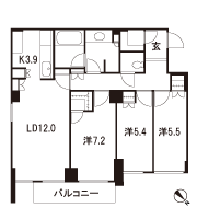 Floor: 3LDK + WIC + SIC, the area occupied: 82.2 sq m