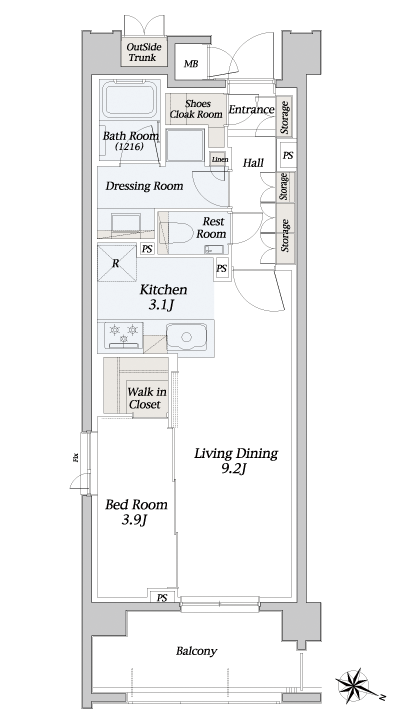 Floor: 1LDK, occupied area: 43.43 sq m, Price: TBD