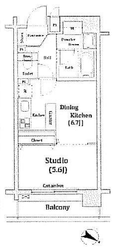 Floor plan. 1DK, Price 27,800,000 yen, Occupied area 31.66 sq m , Balcony area 3.54 sq m floor plan