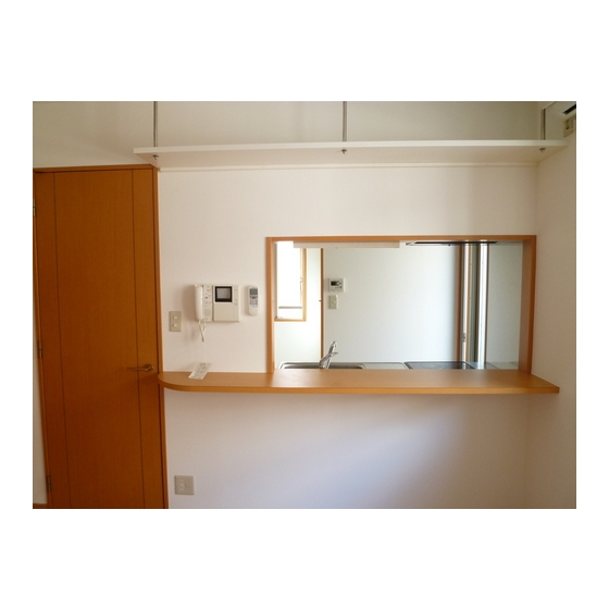 Living and room. Counter part, Storage facilities there is also Tsuridana in the upper