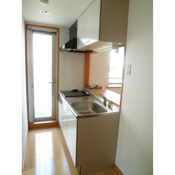 Kitchen. Kitchen part. It is with storage shelves up and down!