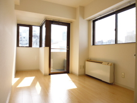 Living and room. Corner room two-sided lighting