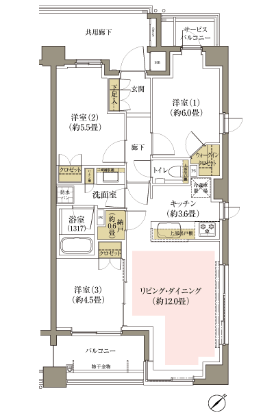 Floor: 3LDK + WIC + N, the area occupied: 68 sq m, Price: TBD