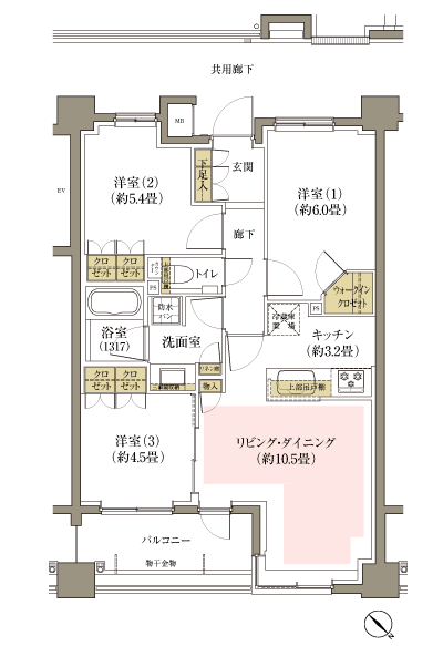 Floor: 3LDK + WIC, the area occupied: 65.1 sq m, Price: TBD