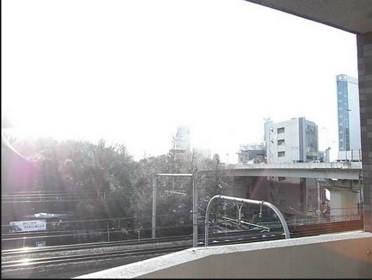 Balcony. Before the Meiji Shrine is eye