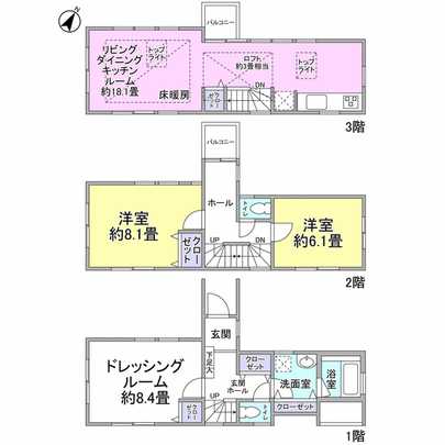 Floor plan. All room is two or more sides of daylighting.