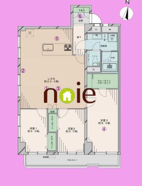 Floor plan. 3LDK, Price 59,800,000 yen, Occupied area 85.14 sq m , Balcony area 7.61 sq m   ◆ Built date: 1981 ◆ Footprint: 85.14 sq m  ◆ Floor: 3LDK + W ◆ Address: Shibuya-ku Hiroo 1-7-17