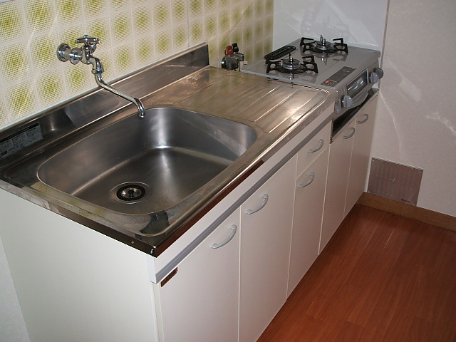 Kitchen. A large kitchen is up for one person