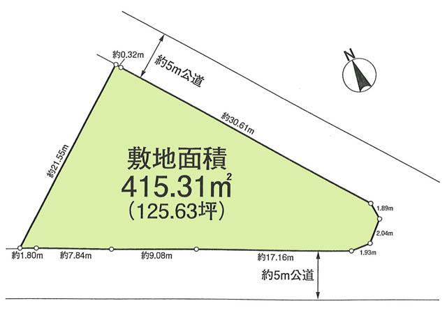 Compartment figure. Land price 400 million 78 million yen, Land area 415.31 sq m