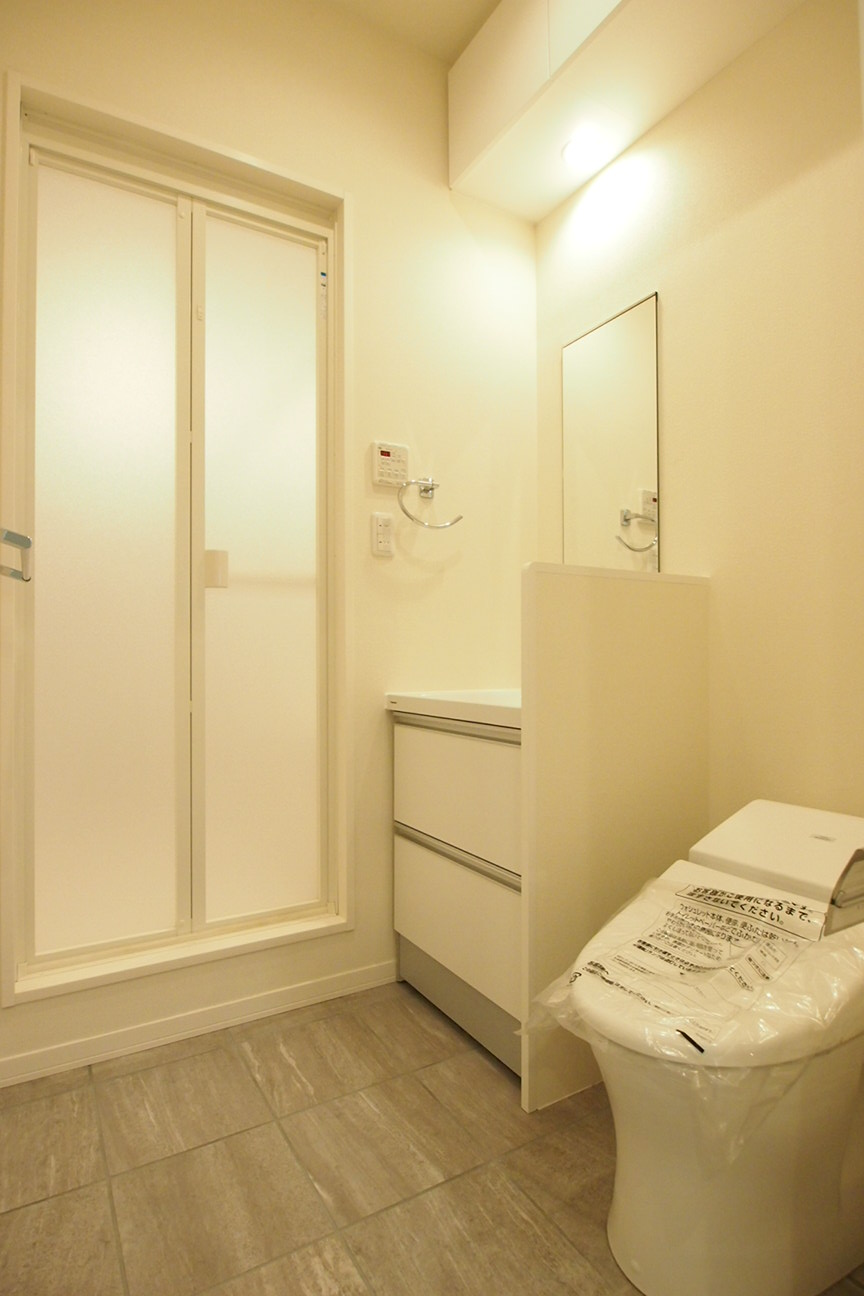 Toilet. Washlet with the toilet space (in the washroom)