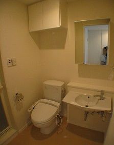 Toilet. It is convenient and a separate wash basin