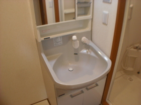Washroom. Popular independent wash basin