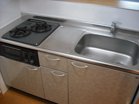 Kitchen. With grill to 2 lot gas stoves