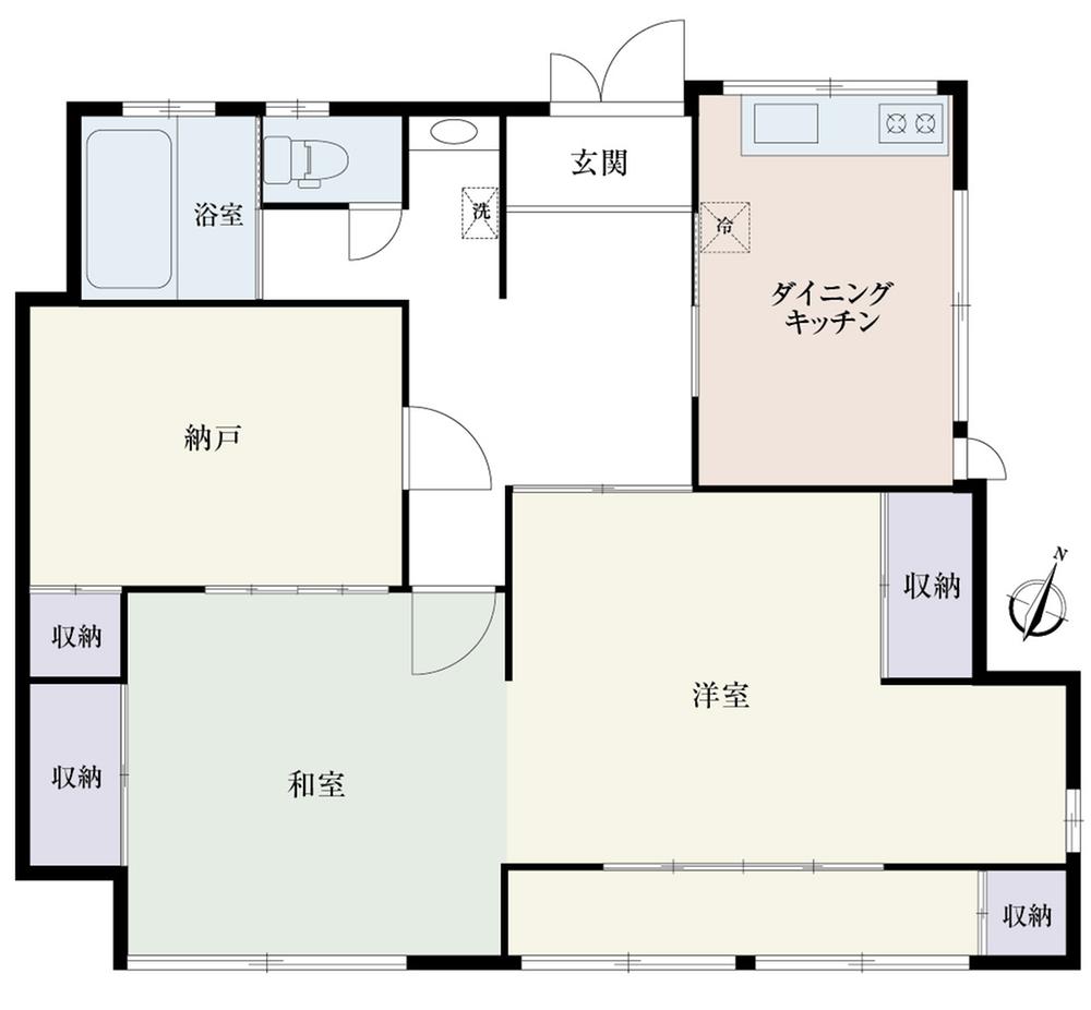 Floor plan. 120 million yen, 2DK + S (storeroom), Land area 258.57 sq m , Is a floor plan of the building area 229.03 sq m owners use part