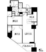 Floor: 2LDK + WIC, the occupied area: 61.45 sq m, Price: TBD