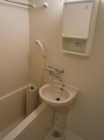 Bath. With bathroom dryer