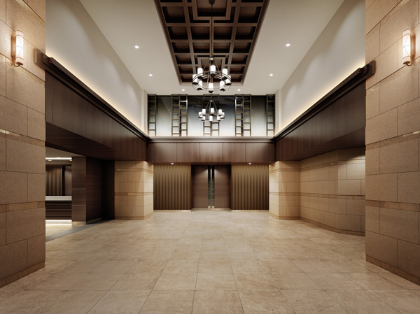 Shared facilities.  [Entrance Hall Rendering CG] Entrance Hall of the two-layer blow strike a formal flavor such as hotels. Ya further lounge provided with a library, Set up a counter-concierge Hall, such as, Space was filling the thought of Yingbin will Yuki to expand from the entrance.