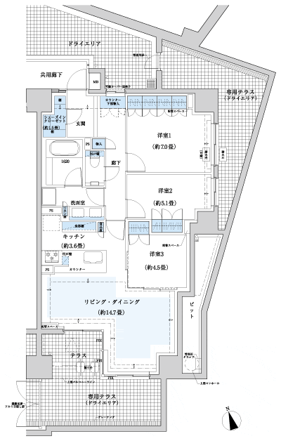 Floor: 3LDK, occupied area: 83.63 sq m, Price: 78,819,881 yen (tentative)