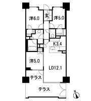Floor: 3LDK, occupied area: 70.14 sq m, Price: 65,981,070 yen, now on sale