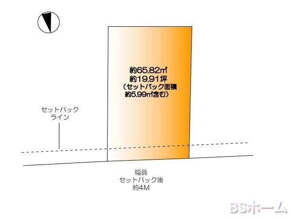 Compartment figure. Land price 59,100,000 yen, Land area 65.89 sq m