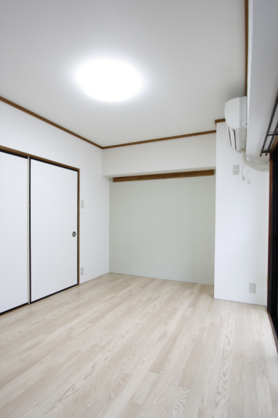 Living and room. Bright flooring, Accent on the wall Cross