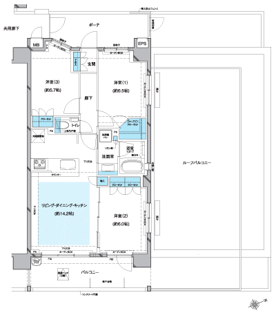 Floor: 3LDK + WIC, the occupied area: 68.49 sq m, Price: 63,125,623 yen, now on sale