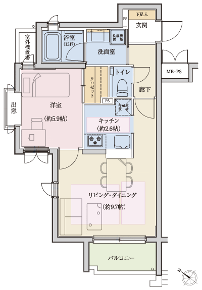 Floor: 1LDK, occupied area: 46.11 sq m, Price: TBD