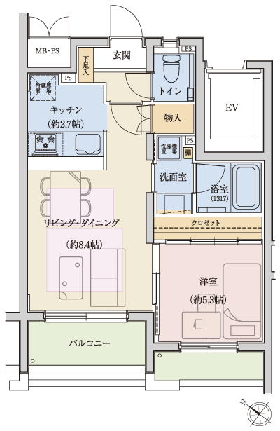 Floor: 1LDK, occupied area: 42.18 sq m, Price: TBD