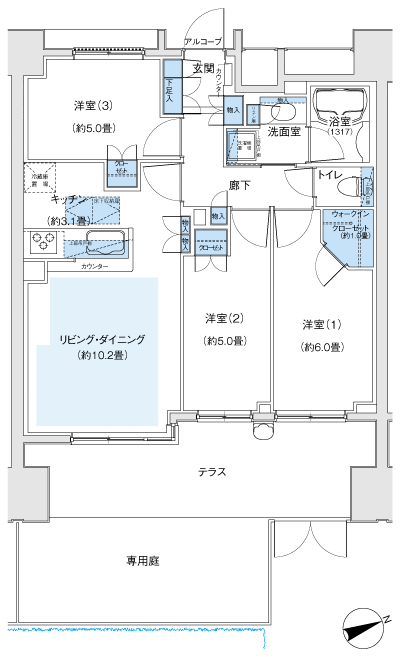 Floor: 3LDK + WIC, the occupied area: 65.94 sq m, Price: 44,780,000 yen, now on sale