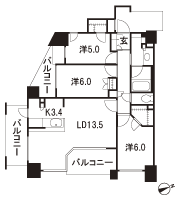 Floor: 3LDK + 2WIC, occupied area: 75.57 sq m, Price: 52,880,000 yen, now on sale