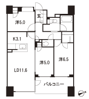 Floor: 3LDK + WIC, the occupied area: 70.91 sq m, Price: 50,780,000 yen, now on sale