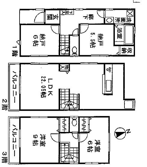 Floor plan. 59,800,000 yen, 4LDK, Land area 116.72 sq m , Building area 110.76 sq m