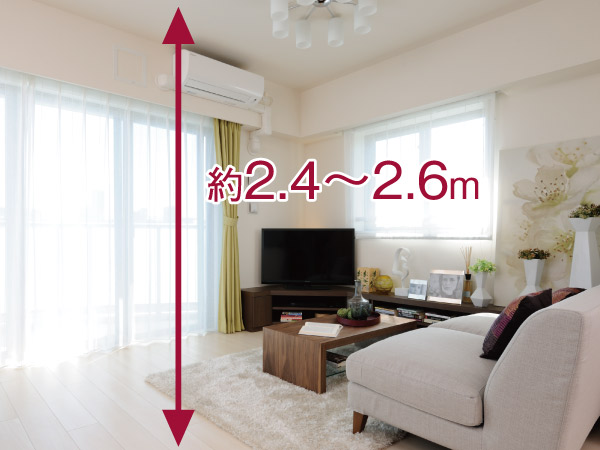 Other.  [Ceiling height of about 2.4 ~ 2.6m] Ceiling height of the room is, About 2.4 ~ Ensure the 2.6m. Not only obtain taste a sense of openness to fully, Always make you feel the spread of the spacious space.  ※ Except for some