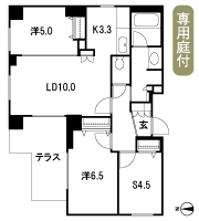 Floor: 2LDK + S, the occupied area: 66.84 sq m, Price: 45,780,000 yen, now on sale