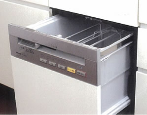 Kitchen.  [Dishwasher] It is equipped with a dishwasher carried out until dry from washing in one switch.